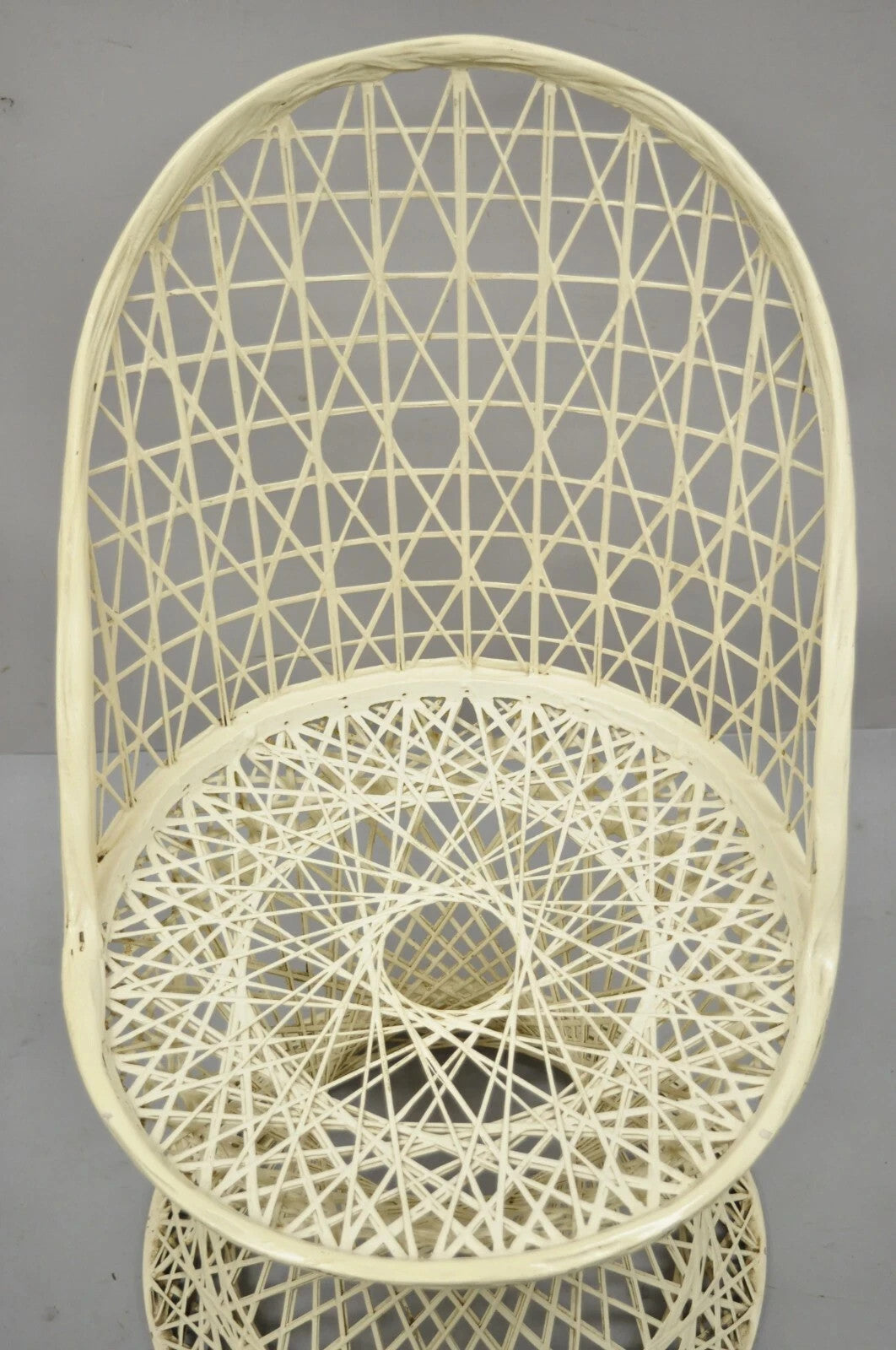 Vintage Russell Woodard Mid Century Modern Woven Spun Fiberglass Side Chair