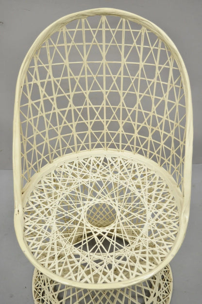 Vintage Russell Woodard Mid Century Modern Woven Spun Fiberglass Side Chair