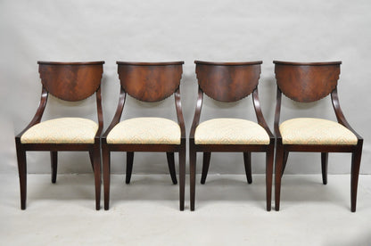 Pietro Constantini Italian Regency Mahogany Klismos Dining Chairs - Set of 4