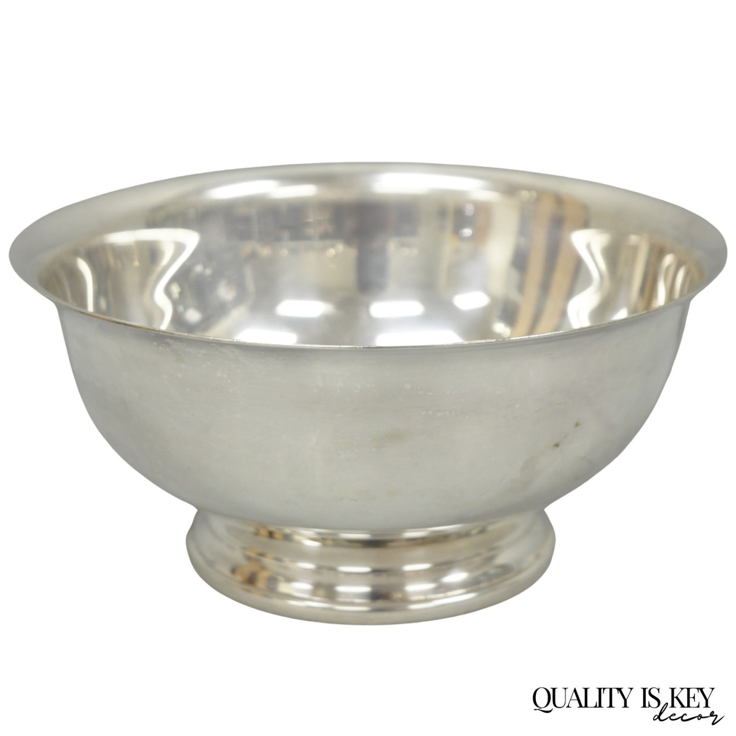 Vintage Mid Century Modern Gorham YC780 8" Silver Plated Serving Bowl (B)