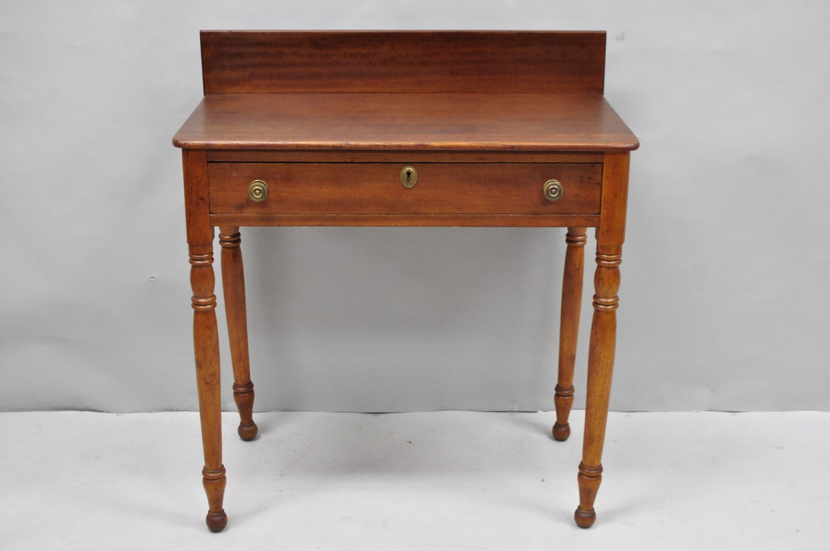 Antique Sheraton Mahogany One Drawer Washstand Server Farmhouse Side Table