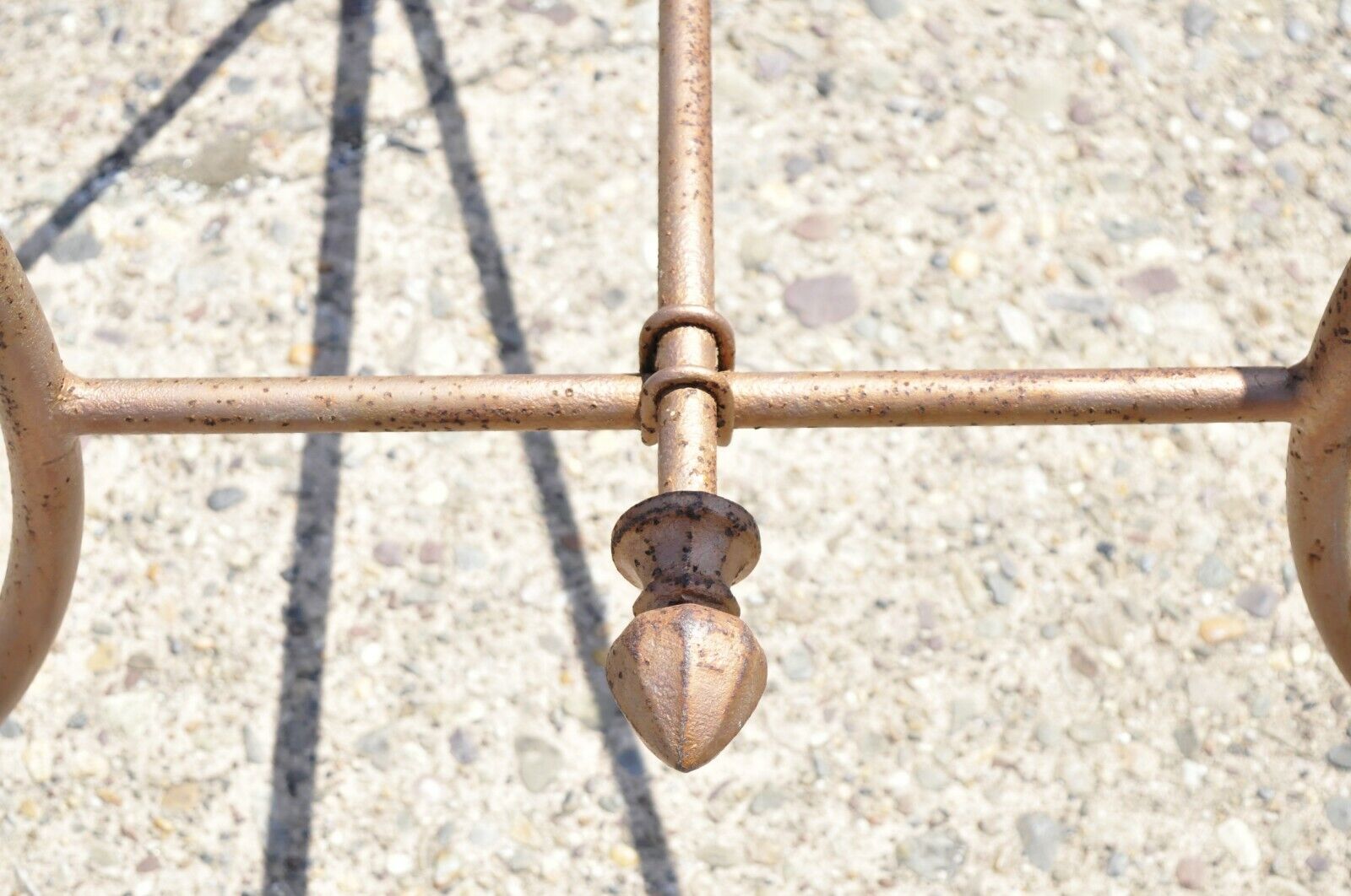 Large Vintage Wrought Iron Italian Regency Garden Patio Dining Pastry Table Base