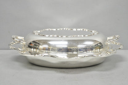 Vintage Victorian Style Silver Plated Covered Vegetable Serving Dish Platter