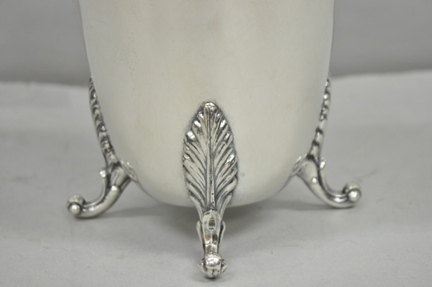 Vintage Victorian Silver Plated Bulbous Footed Water Pitcher w/ Handle by HS