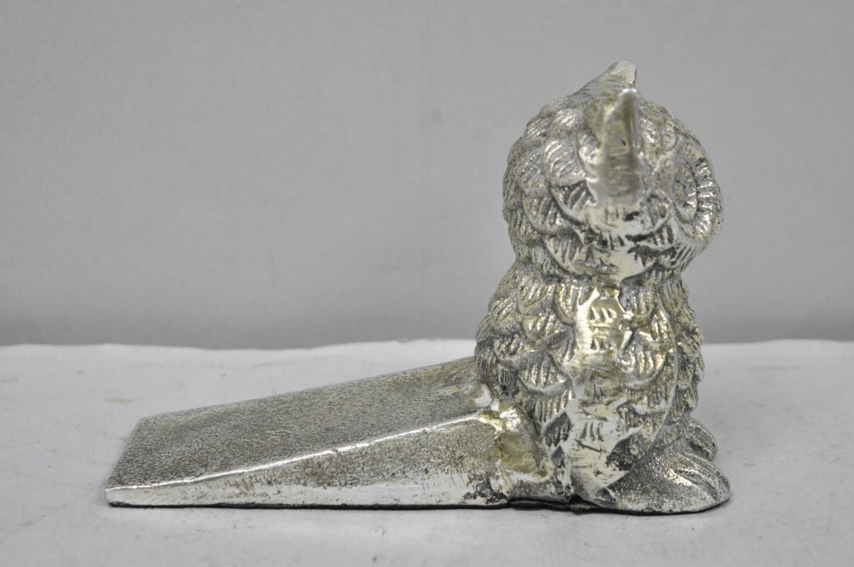 Contemporary Mid Century Modern Style Small Figural Owl Form Doorstop Wedge