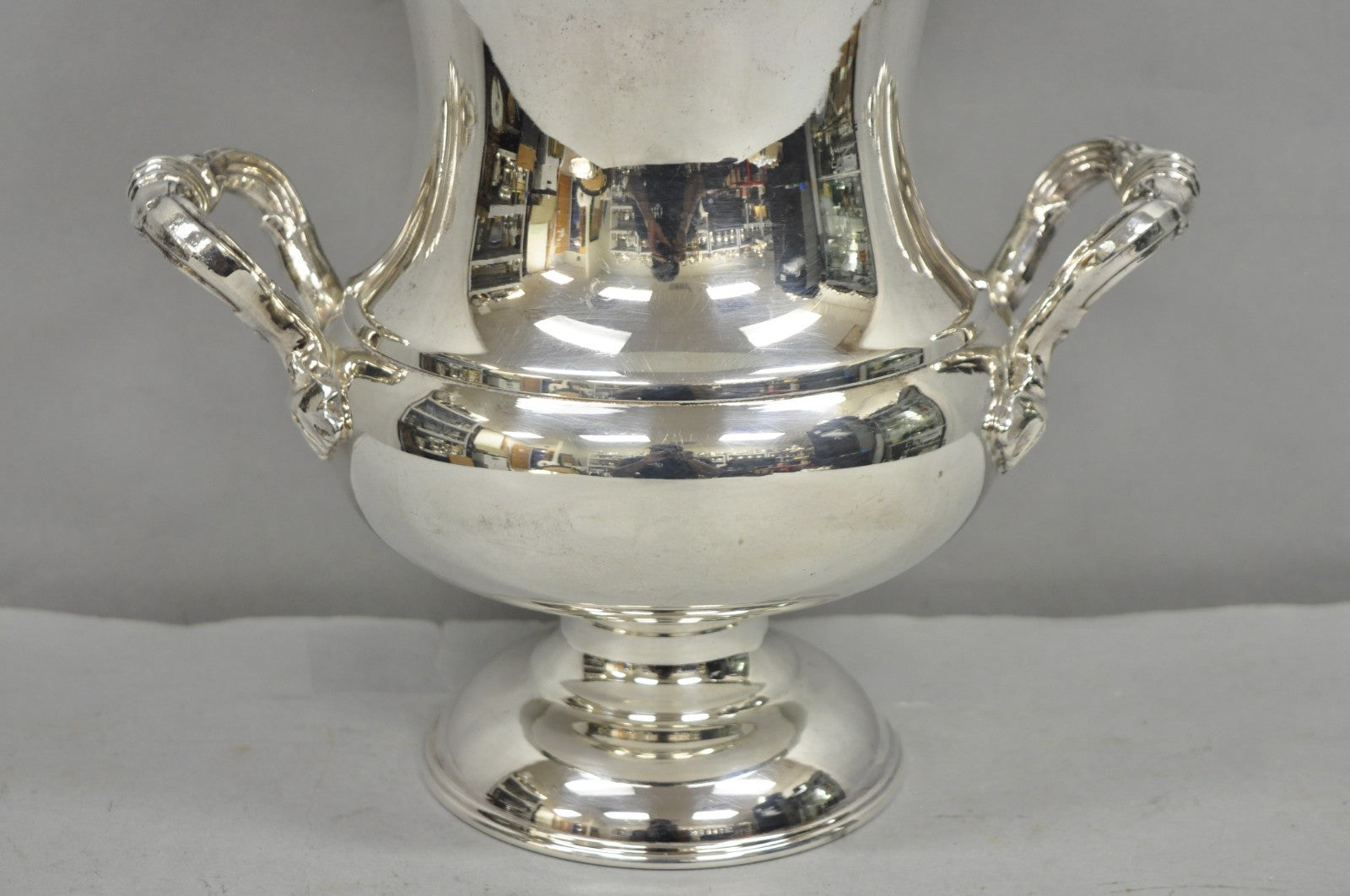Victorian Silver Plated Potbelly Trophy Cup Champagne Chiller Bar Ice Bucket