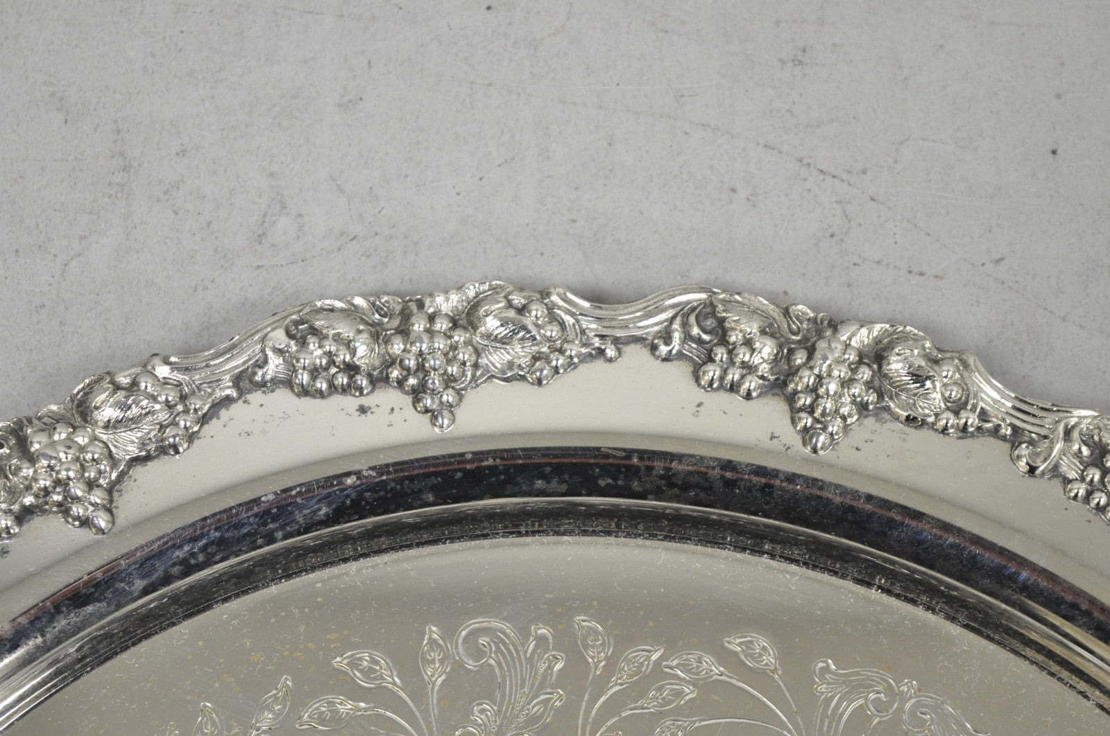 Vintage Sheridan Victorian Silver Plated Punch Bowl Set w/ 12 Cups and Tray