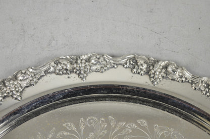 Vintage Sheridan Victorian Silver Plated Punch Bowl Set w/ 12 Cups and Tray