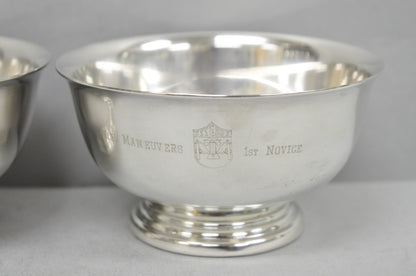 Vintage SSSC&BDS Car Club Silver Plated Award Footed Nut Bowl Dish - a Pair
