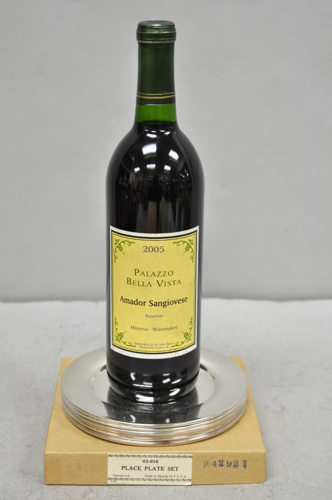 Vintage Oneida Mid Century Modern 6" Silver Plated Bread Dessert Plate, Set of 6