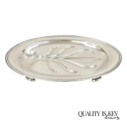 Community Plate English Regency Silver Plated Oval Meat Cutlery Serving Platter