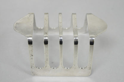 Vintage Modern Silver Plated Dinner Oil Caddy & (10) Toast Bread Racks - 12 Pcs