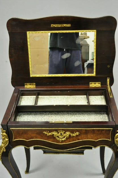 Antique Maison Alphonse Giroux Paris French Louis XV Vanity Table Sewing Stand