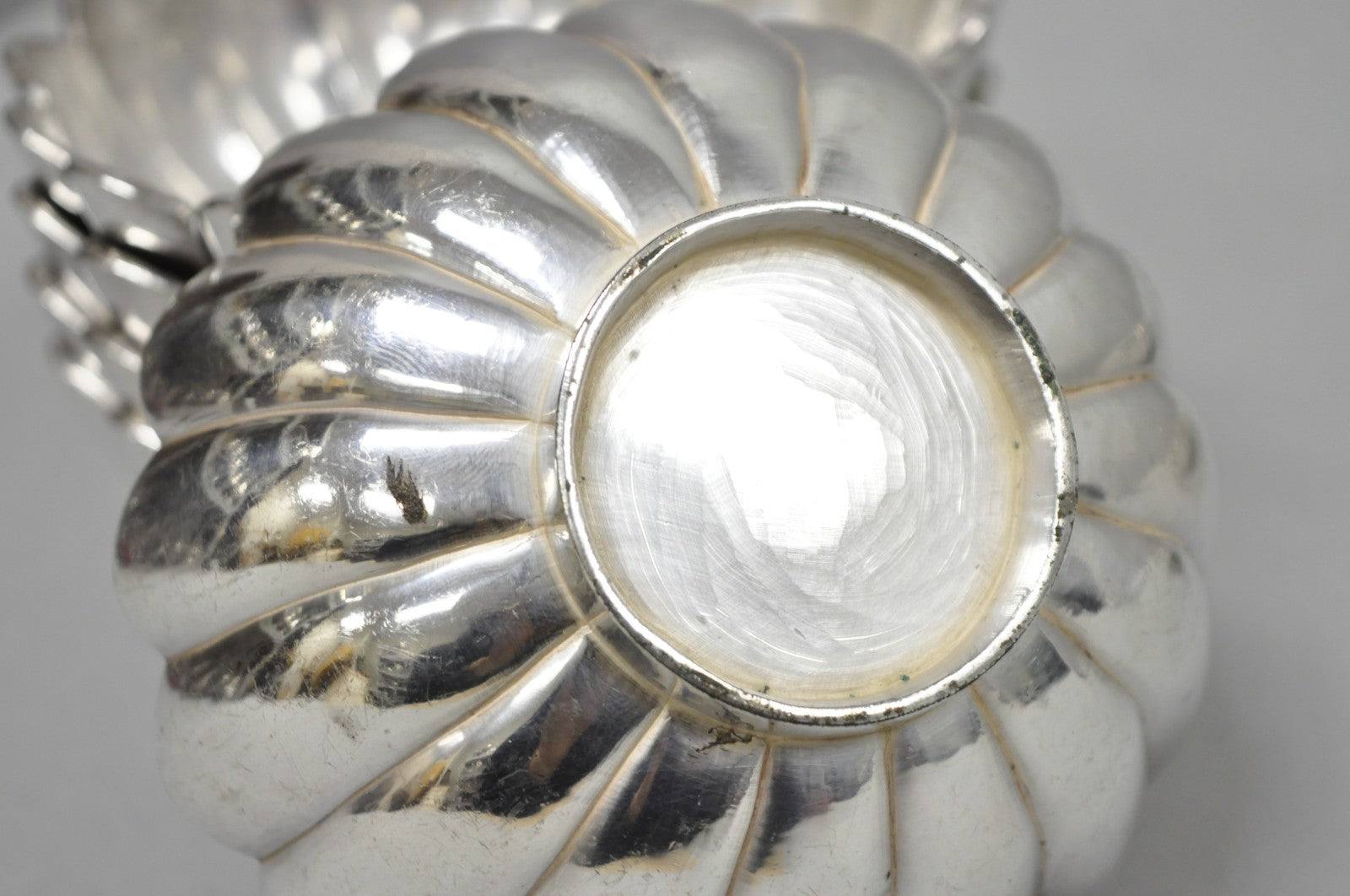 Vintage Regency Style Silver Plated Scalloped Stacking Nut Dish Bowl - Set of 8