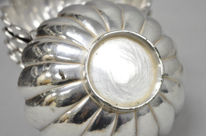 Vintage Regency Style Silver Plated Scalloped Stacking Nut Dish Bowl - Set of 8