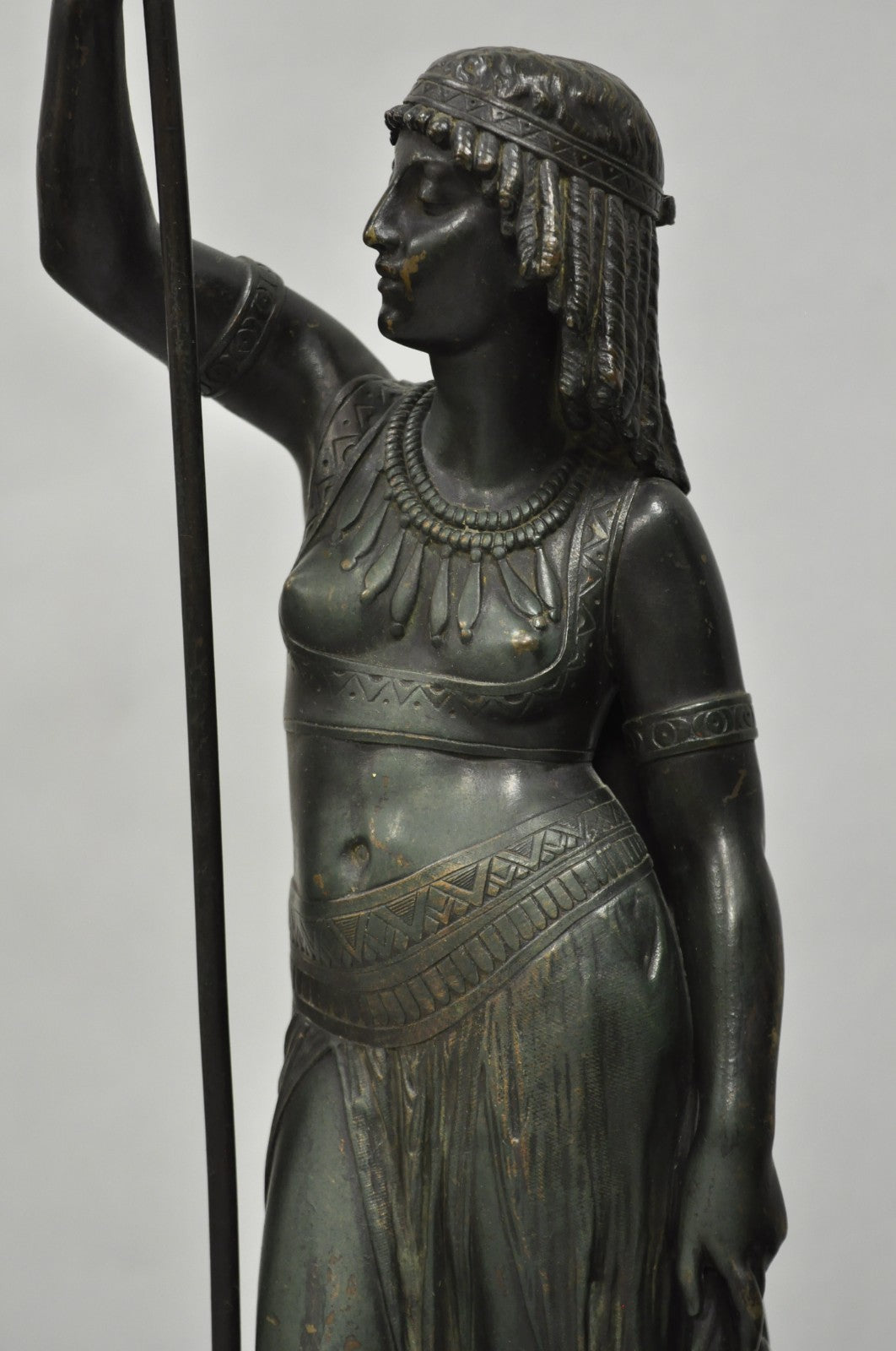 Egyptian Revival Bronze Priest & Priestess Figures after Émile Louis Picault