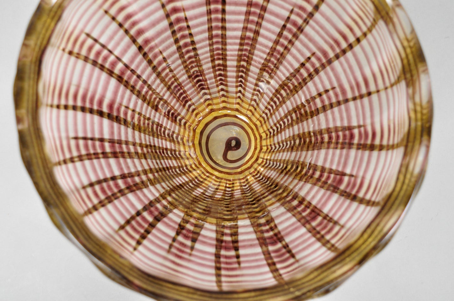 Ercole Barovier Zebrato Murano Art Glass Vase Zebrati for Ferro Toso Barovier