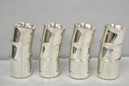 International Silver Mid Century Modern Silver Plated Punch Bowl Cups, Set of 12