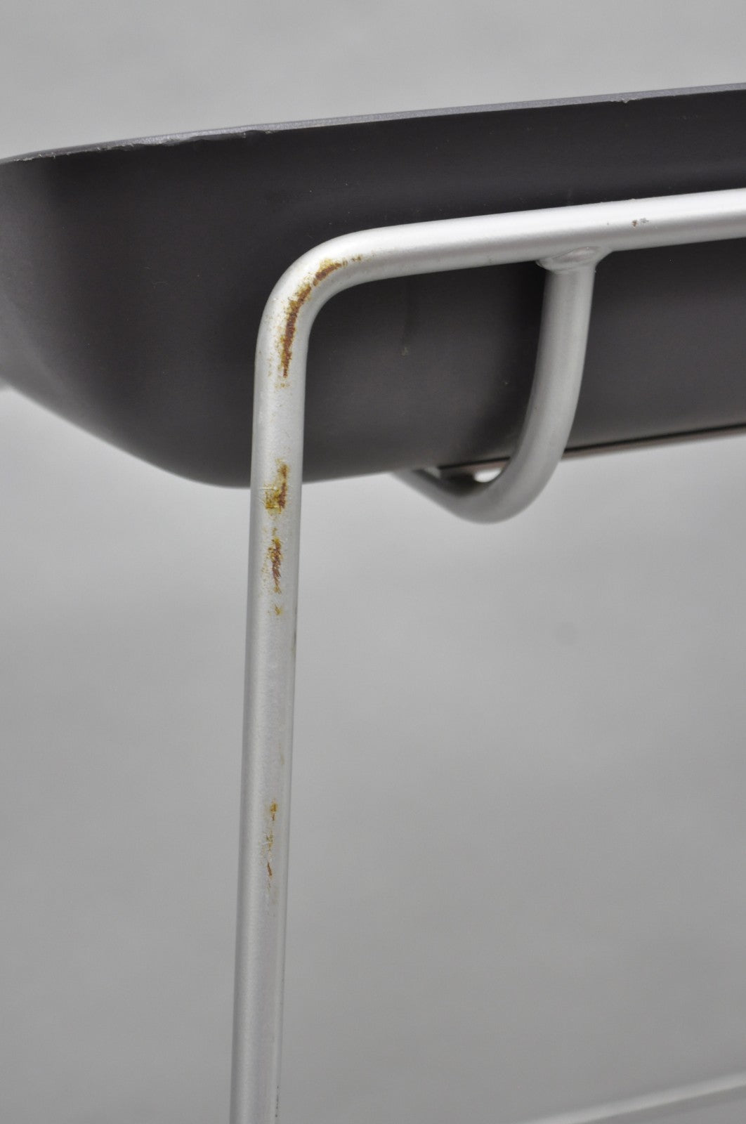 Turnstone by Steelcase Metal Scoop Barstool Stool w/ Green Cushion - Set of 3