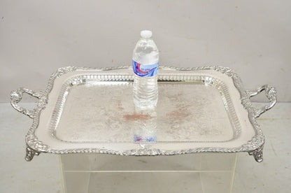 Vintage Victorian Style Silver Plated Twin Handle Ornate 26" Platter Tray