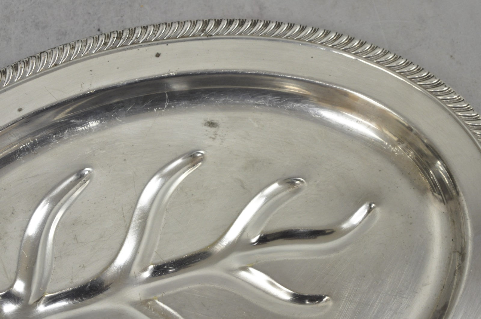 Vintage FB Rogers Silver Plated Oval Meat Cutlery Serving Platter Tray