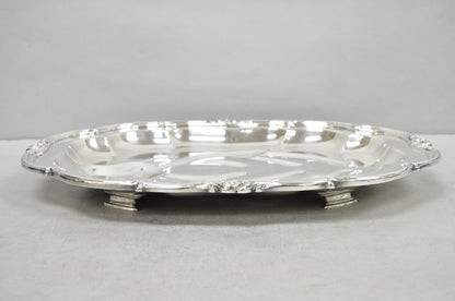 Vintage Silver Plated Scalloped Oval "Stag/Deer" Meat Serving Platter Tray