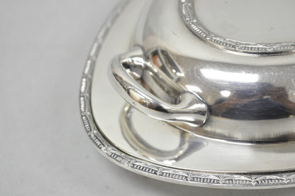Vintage T&T Silver Plated Victorian Oval Vegetable Serving Platter w/ Drapes