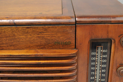 Antique Philco Tube Radio Table Record Player Mahogany Case Model 46-1203