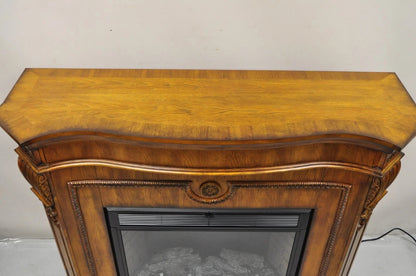 Twin Star International 62" Cherry Wood Empire Style Heater TV Stand Fireplace