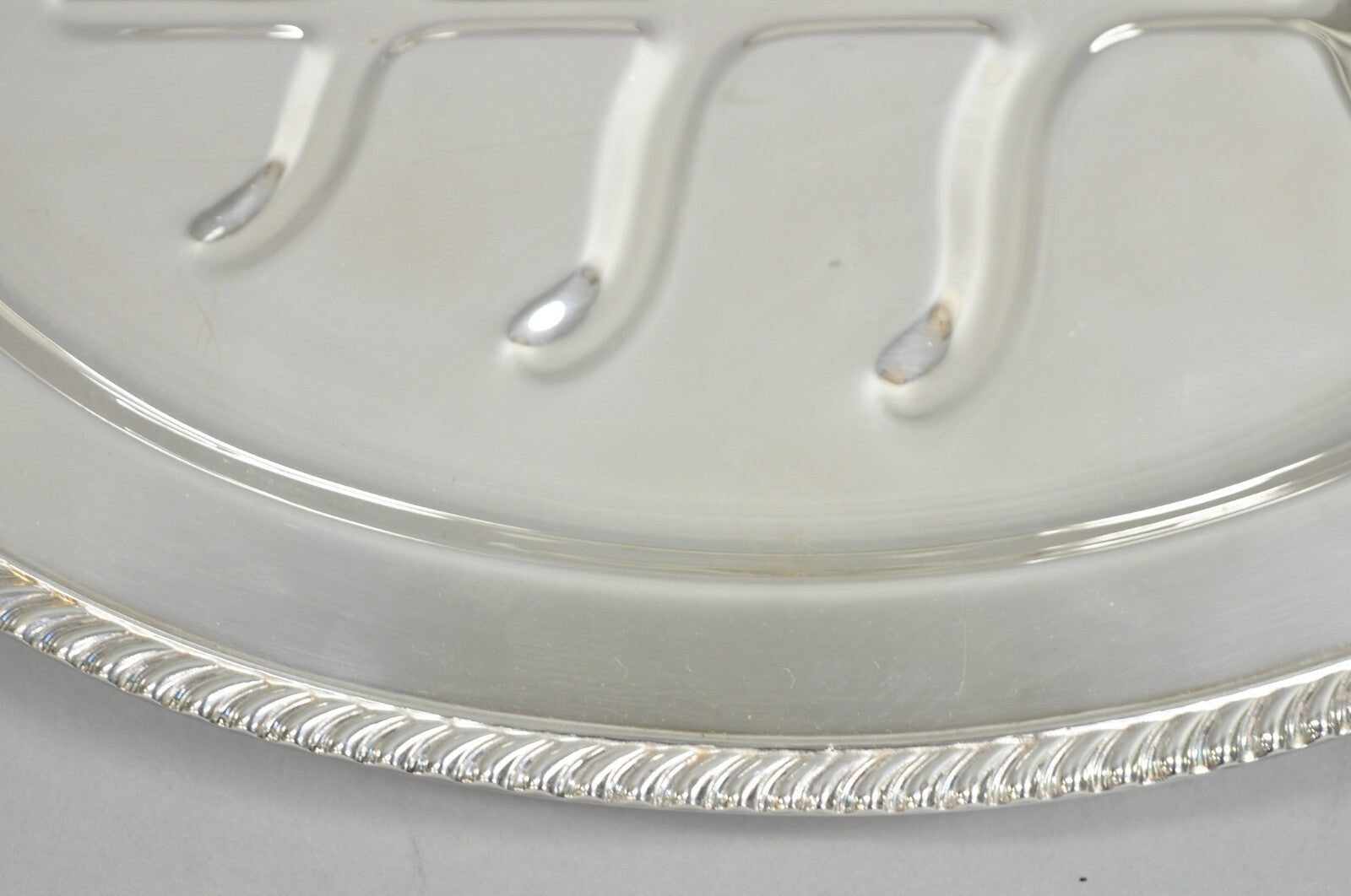 Vintage Sheffield Victorian Silver Plated Meat Cutlery Oval Serving Platter Tray