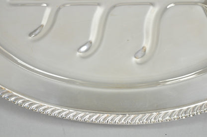 Vintage Sheffield Victorian Silver Plated Meat Cutlery Oval Serving Platter Tray