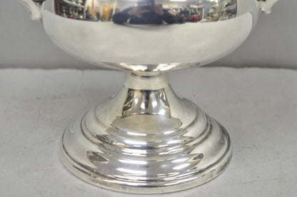Happy 25th Anniversary Mom+Dad Silver Plated Trophy Cup Urn Champagne Ice Bucket