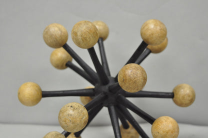 Contemporary Modern Wood & Metal "Jax" Abstract Table Decor - a Pair