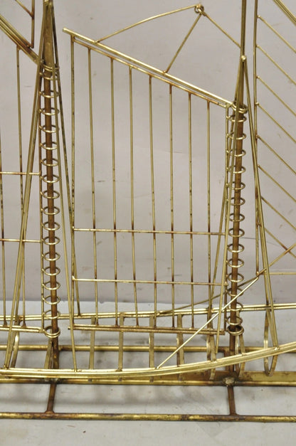 Curtis Jere Mid Century Modern Clipper Ship Large Metal 3D Sailboat Sculpture