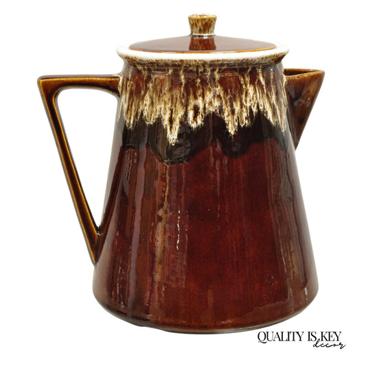 Vintage Rubel 1030 Brown Drip Glazed Ceramic Pottery Large Water Pitcher Pot