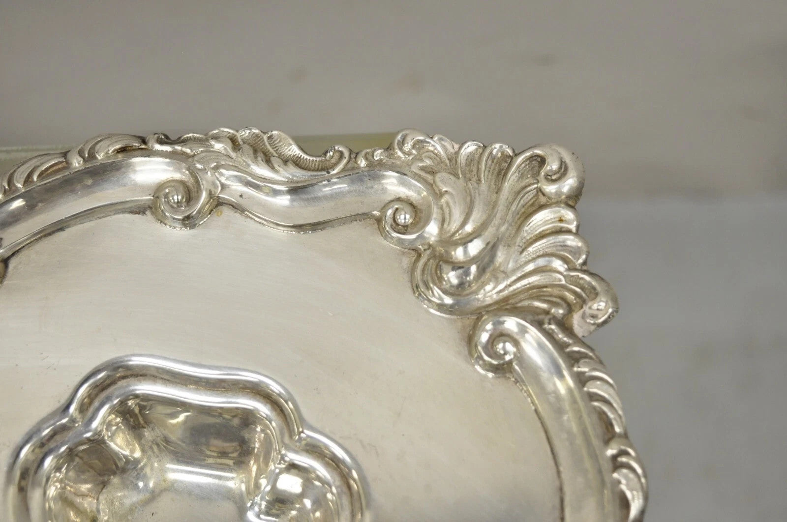 Victorian Meneses Orfebres Silver Plated Meat Cutlery Serving Platter Tray