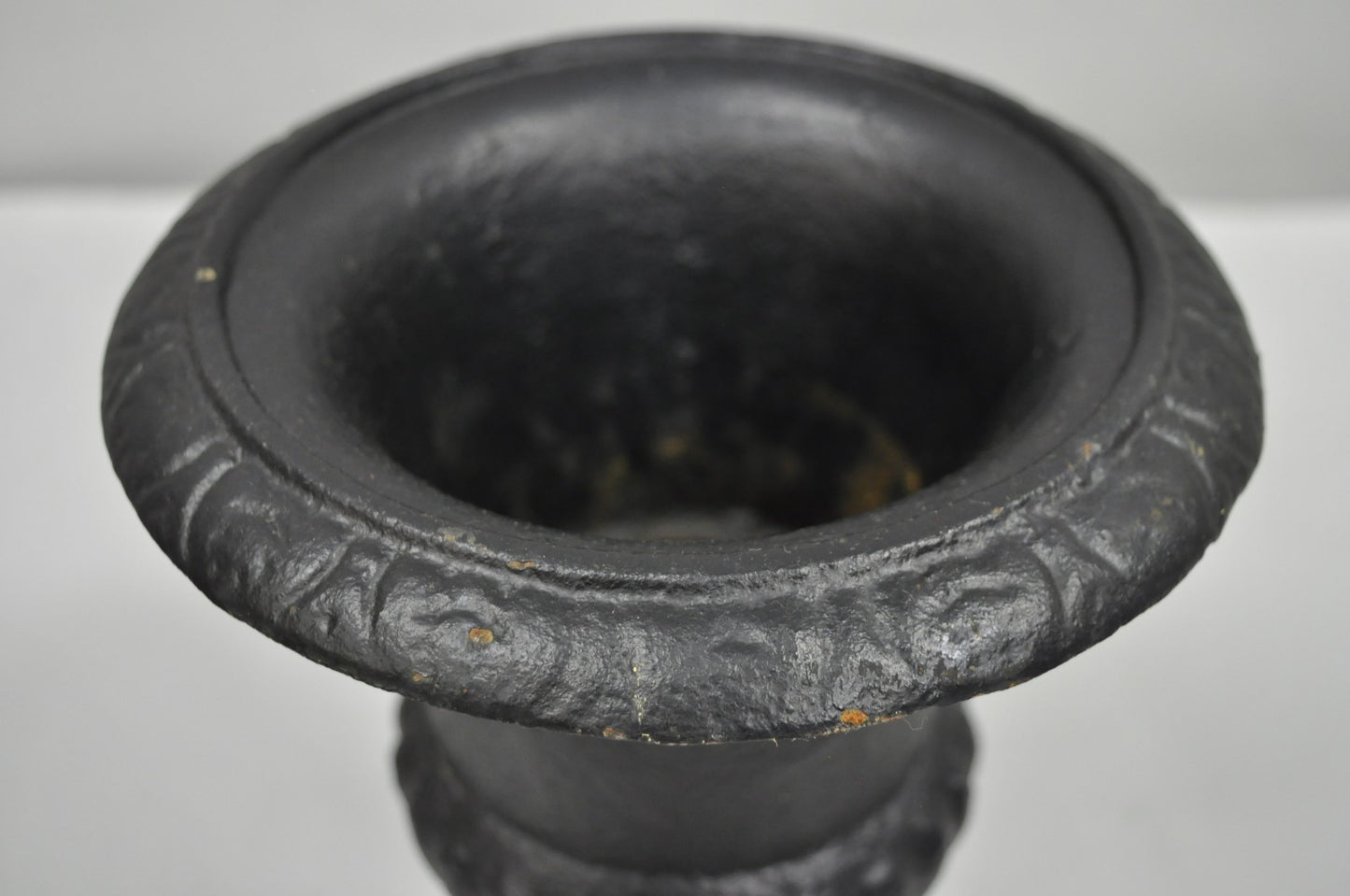Vintage Cast Iron 8.5" French Classical Style Small Table Top Urn Flower Vase