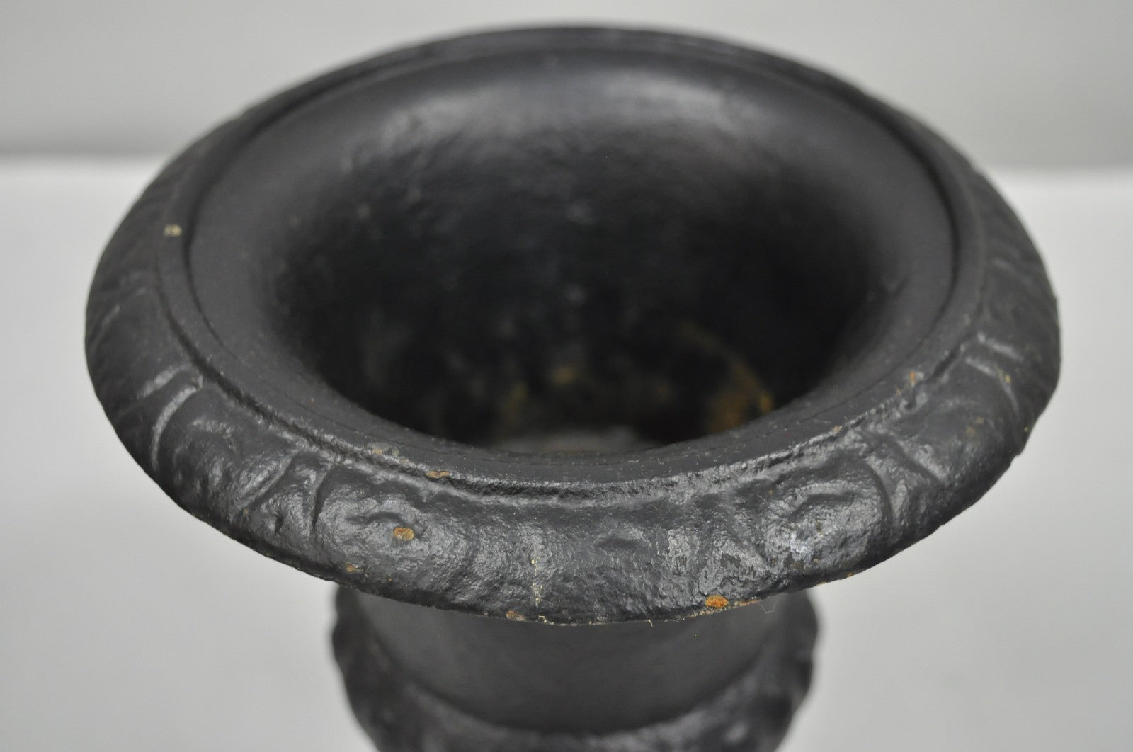 Vintage Cast Iron 8.5" French Classical Style Small Table Top Urn Flower Vase