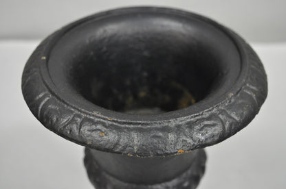 Vintage Cast Iron 8.5" French Classical Style Small Table Top Urn Flower Vase