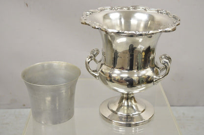 Engraved FB Rogers Regency Silver Plated Twin Handle Wine Chiller Ice Bucket