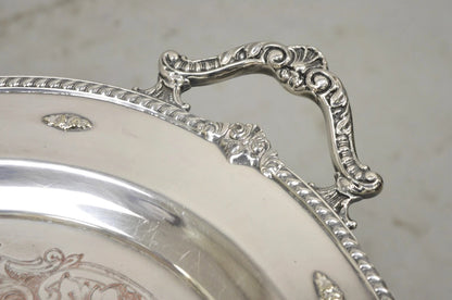 Vintage Rose Point by Wallace 24" Silver Plated Victorian Oval Bar Platter Tray