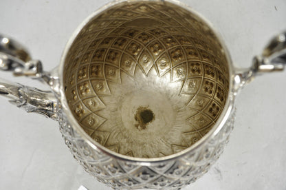 Hawksworth Eyre & Co Victorian Silver Plated "Pineapple" Figural Tipping Tea Pot