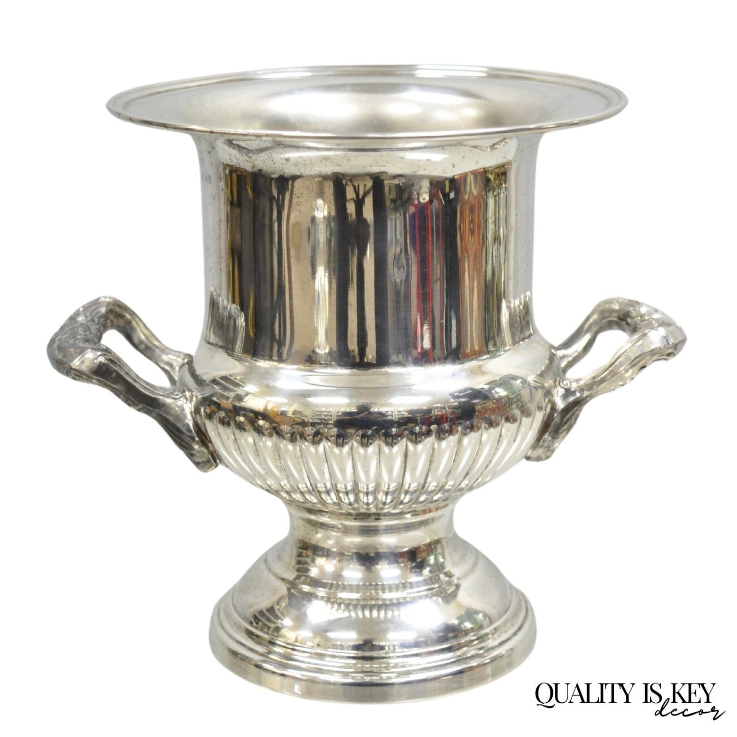 Vintage Victorian Silver Plated Trophy Cup Champagne Wine Chiller Ice Bucket