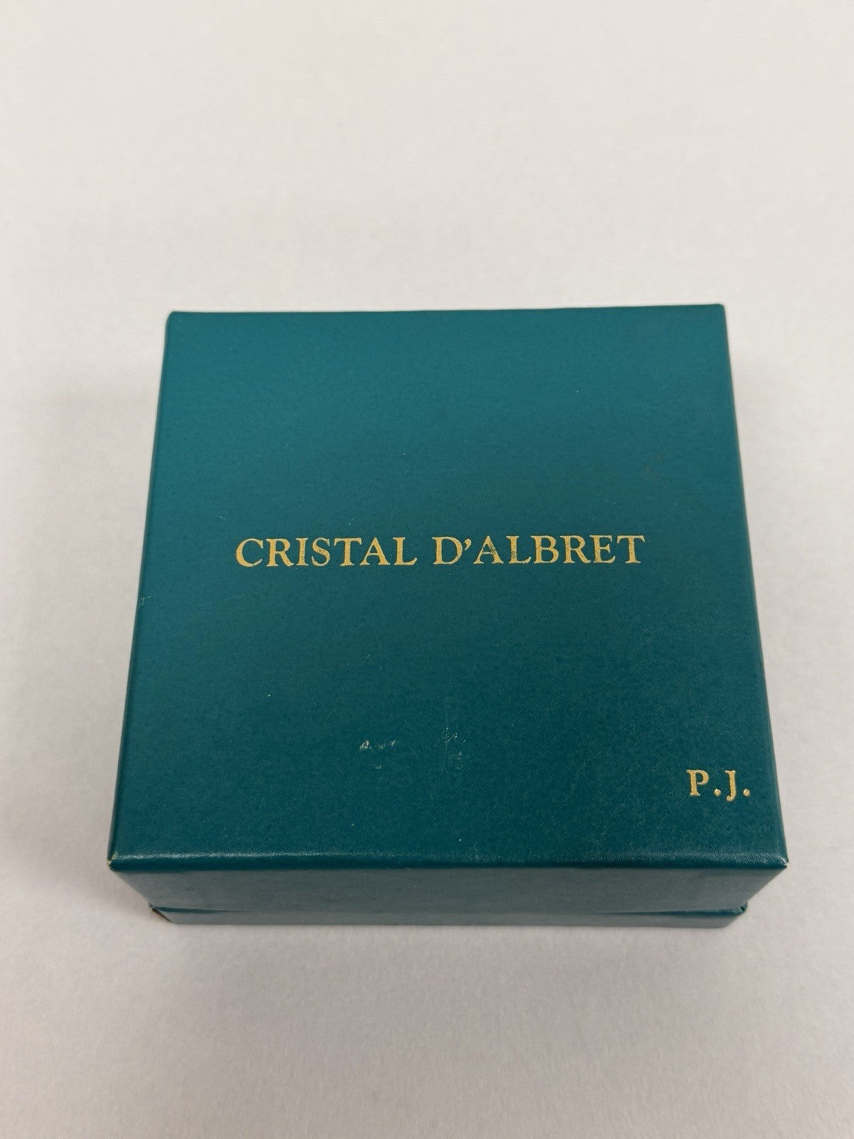 Cristal D'Albret France Christopher Columbus Sulphide Paperweight Faceted Blue