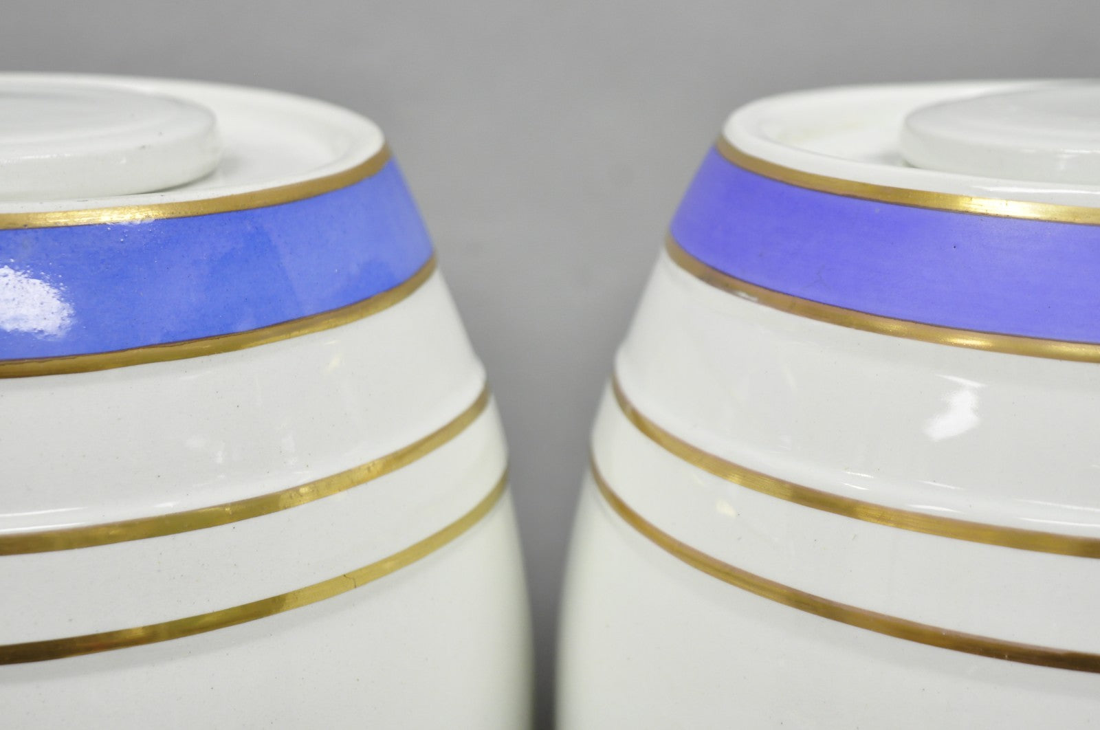 Antique Loftus London English Victorian Porcelain Spirits Whisky Barrels - Pair