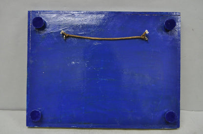 Vintage Yair Emanuel Judaica Hand Painted Wood Challah Board Made in Israel