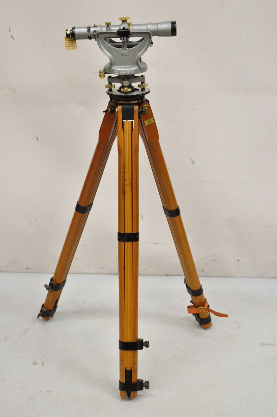 Keuffel & Esser Co Survey Transit Tripod Stand with Case Stick and Accessories