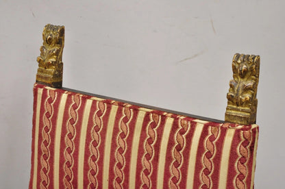 Antique Small Jacobean Style Turn Carved Walnut Accent Side Chairs - a Pair