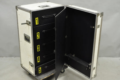 A&J 5 Drawer Road Case AA79-103 Rolling Production Hard Case Storage Trunk