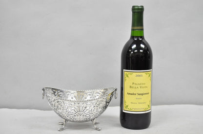 Antique Pairpoint Small Silver Plated Pierced Scrollwork Candy Dish Bowl Basket